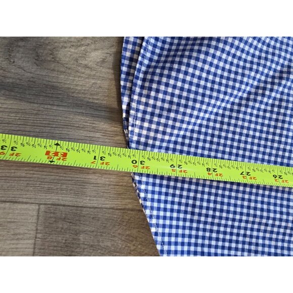 Ralph Lauren Mens XL Blue & White Gingham Check Button-Down Shirt 100% Cotton - Picture 7 of 8